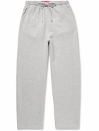 The Elder Statesman - Daily Wide-Leg Cotton and Cashmere-Blend Jersey Sweatpants - Gray