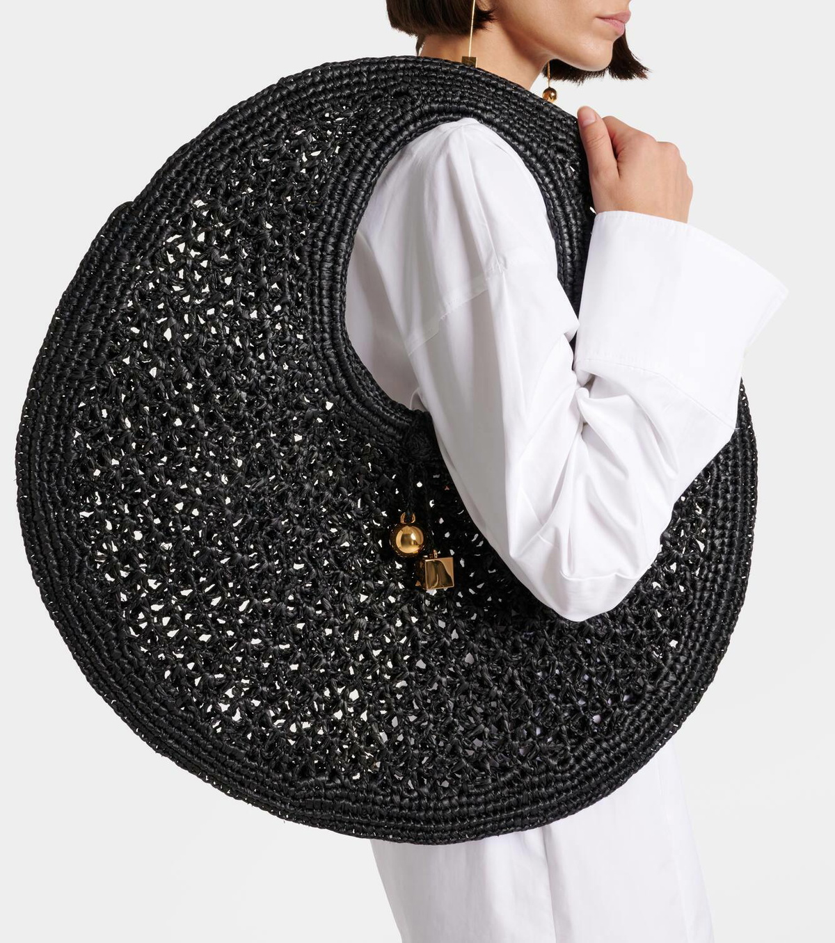 【JACQUEMUS】 Spiaggia Small raffia shoulder bag Jacquemus Spiaggia Small raffia shoulder bag Jacquemus