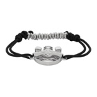 Vivienne Westwood Silver and Black Gonzalo Friendship Bracelet