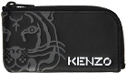 Kenzo Black K-Tiger Zip Card Holder