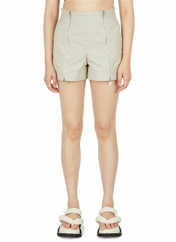 Photo: Zip Front Shorts in Beige