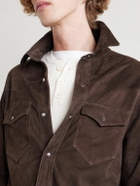 J. Mueser - Suede Western Overshirt - Brown