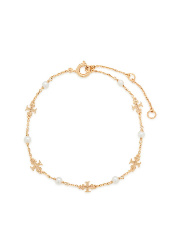 Photo: Tory Burch Moondance 18kt Gold-plated Logo Bracelet - One Size