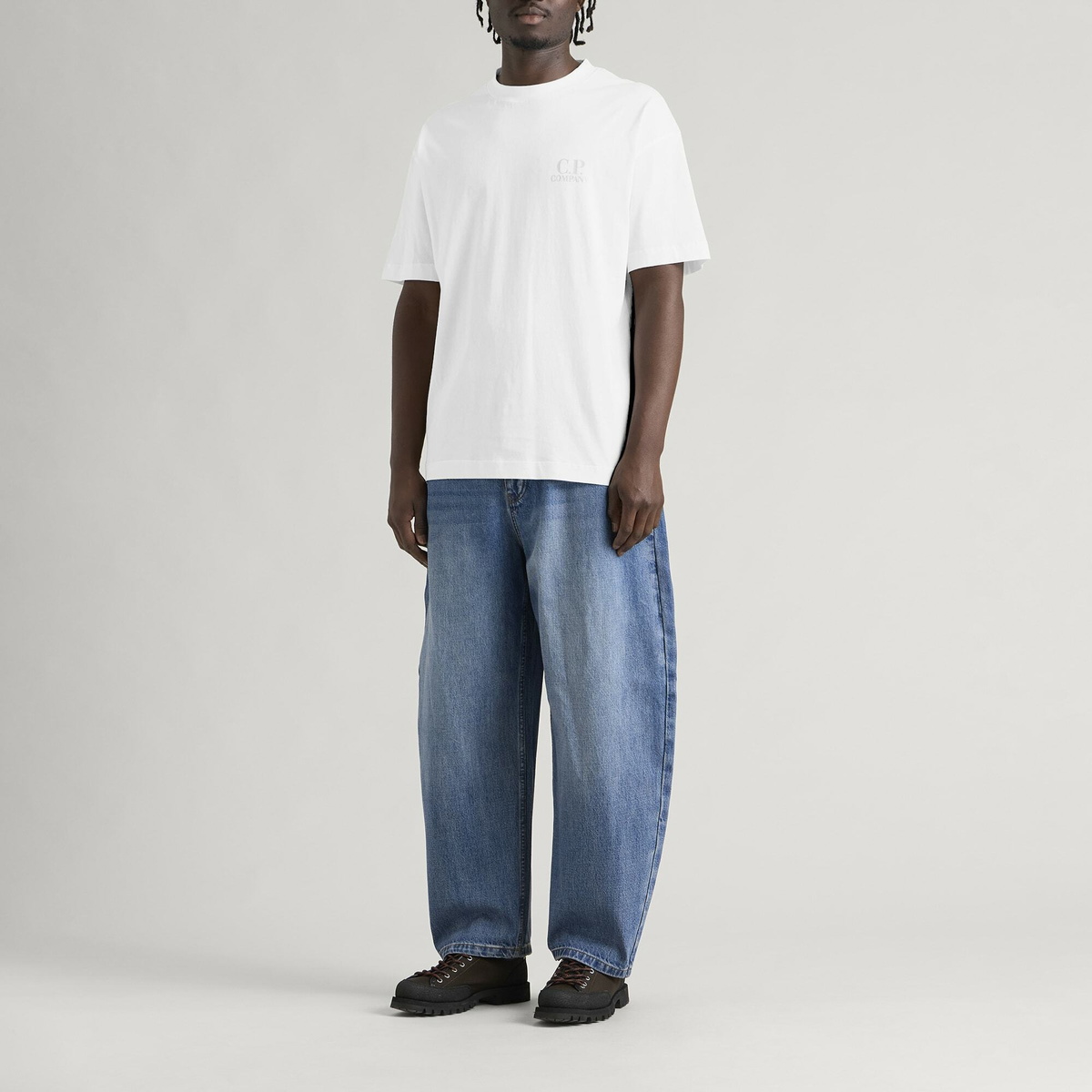 C.P. Company Men's Logo Print T-Shirt in Gauze White