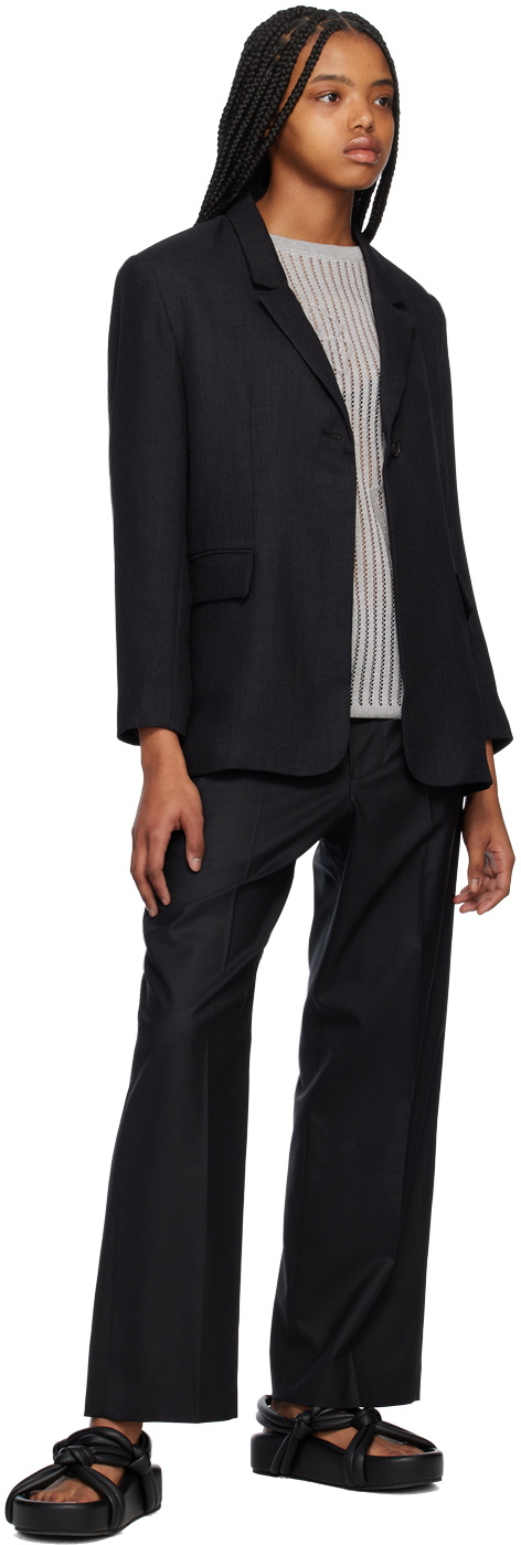 Youth Black Wide Trousers