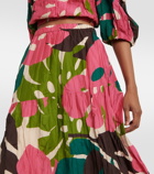 Velvet Lydia printed cotton and silk maxi skirt