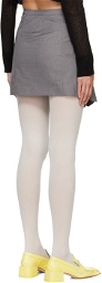lesugiatelier Gray Folded Miniskirt