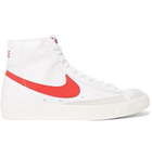 Nike - Blazer Mid '77 Vintage Suede-Trimmed Leather High-Top Sneakers - White