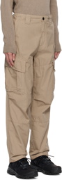 C.P. Company Beige Garment-Dyed Cargo Pants