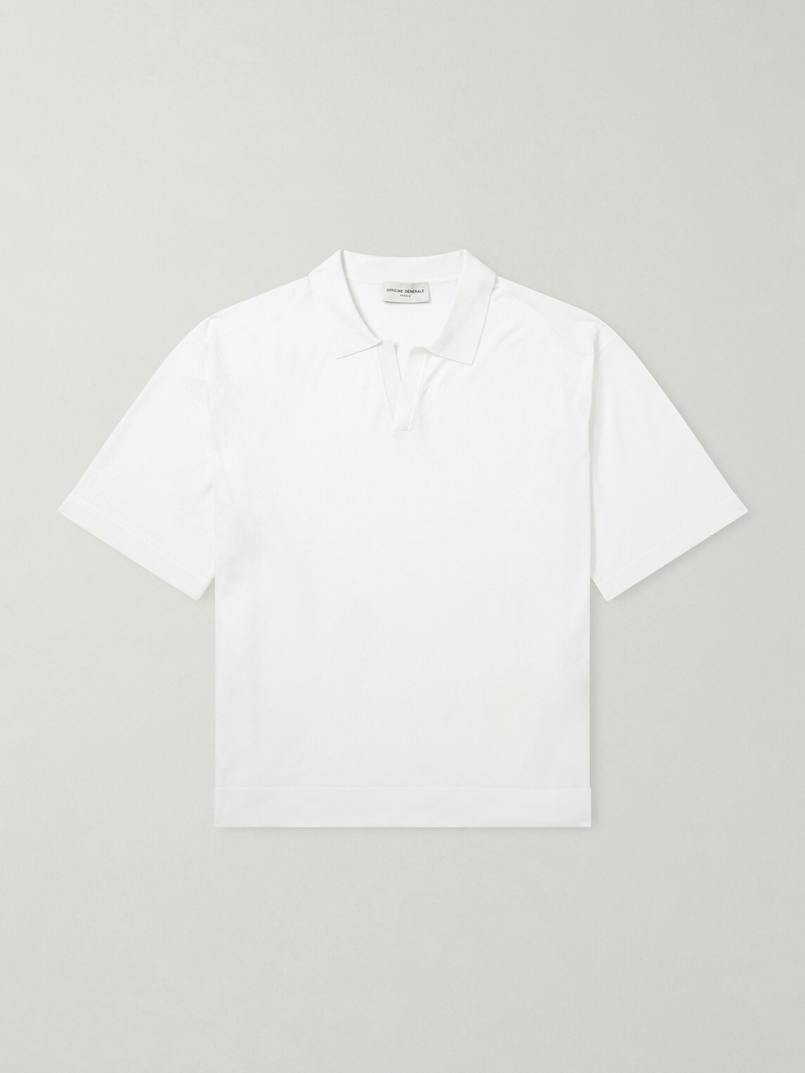 Officine Générale - Pele Lyocell and Wool-Blend Polo Shirt - Neutrals