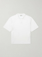 Officine Générale - Pele Lyocell and Wool-Blend Polo Shirt - Neutrals