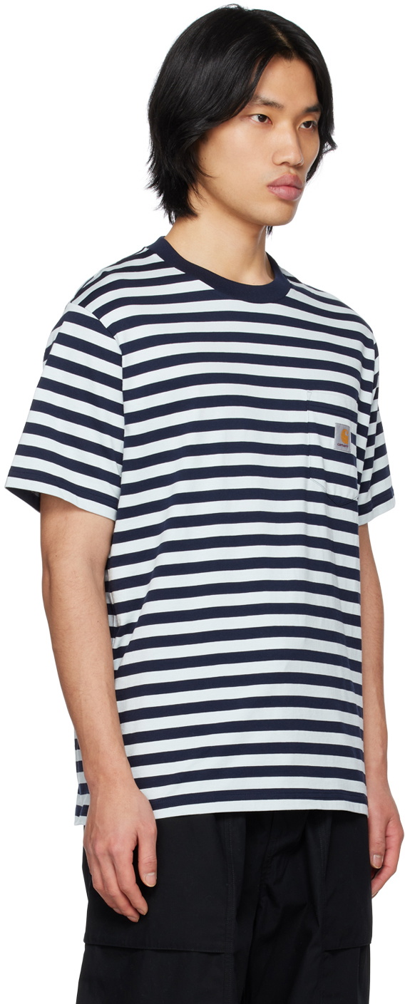 Carhartt Work In Progress Blue Scotty Stripe T-Shirt