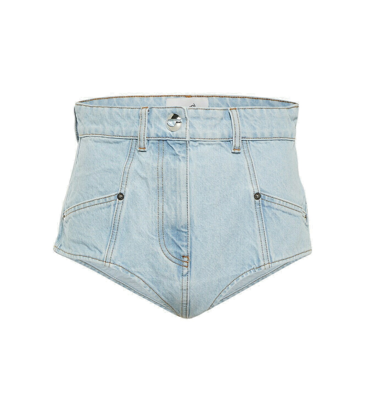 Coperni High-rise denim micro shorts Coperni