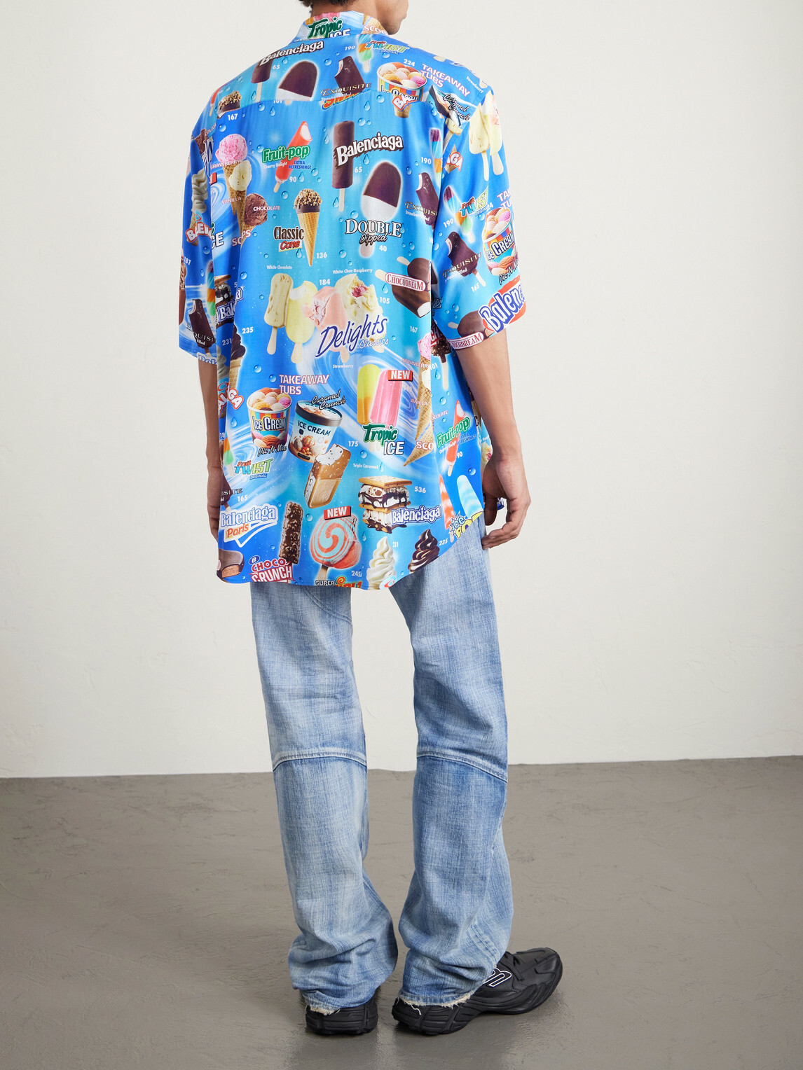 Balenciaga - Sweet Treat Minimal Oversized Printed Poplin Shirt - Blue