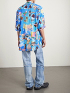 Balenciaga - Sweet Treat Minimal Oversized Printed Poplin Shirt - Blue