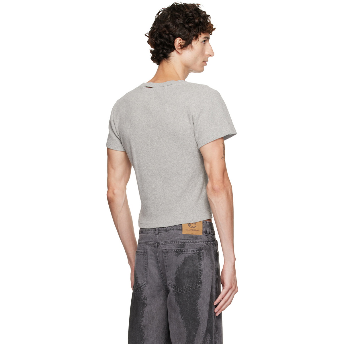 CAMPERLAB Gray Cut-Out T-shirt