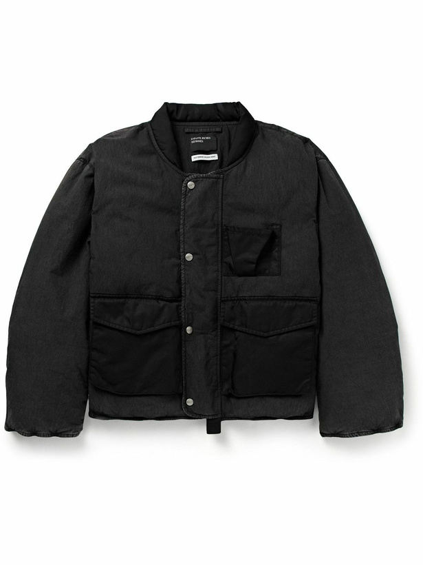 Photo: Enfants Riches Déprimés - Next Exit Shell-Trimmed Cotton and Nylon-Blend Down Bomber Jacket - Black