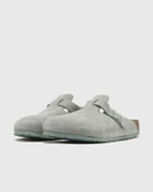 Birkenstock Boston Suede Leather Grey Mens Sandals & Slide