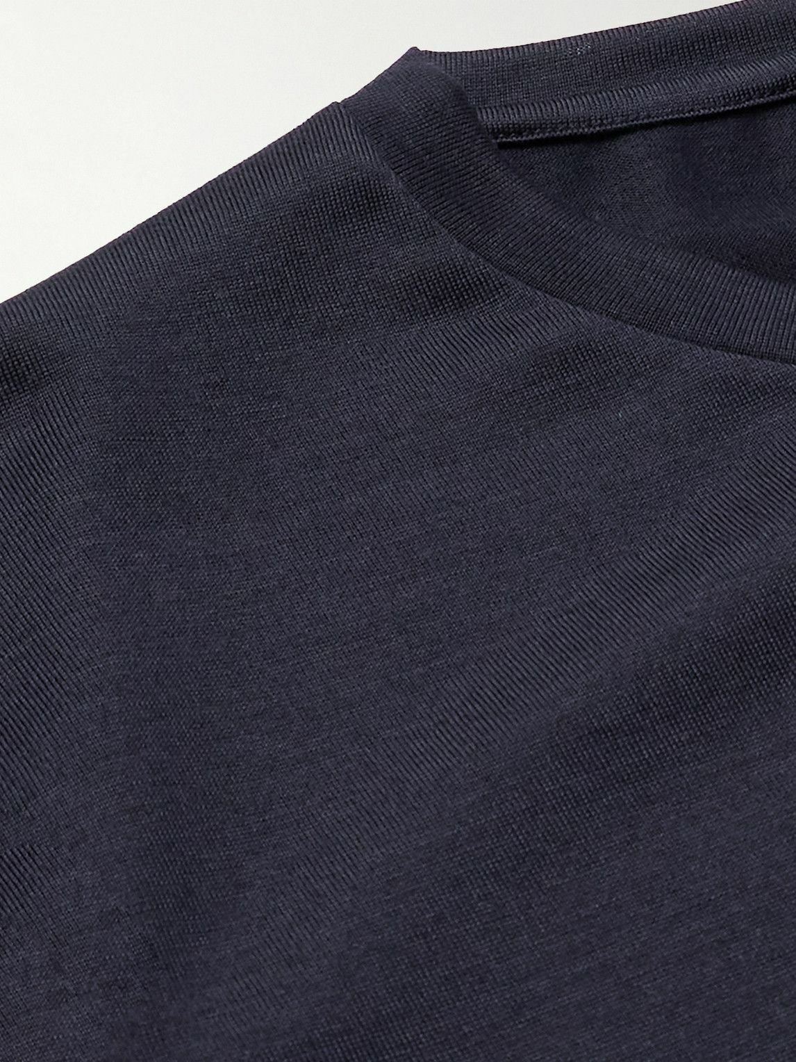 Loro Piana - Slim-Fit Wish® Wool T-Shirt - Blue Loro Piana