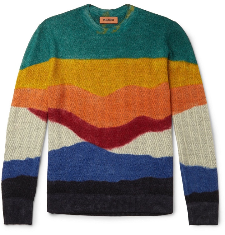 Photo: Missoni - Slim-Fit Colour-Block Alpaca Sweater - Multi