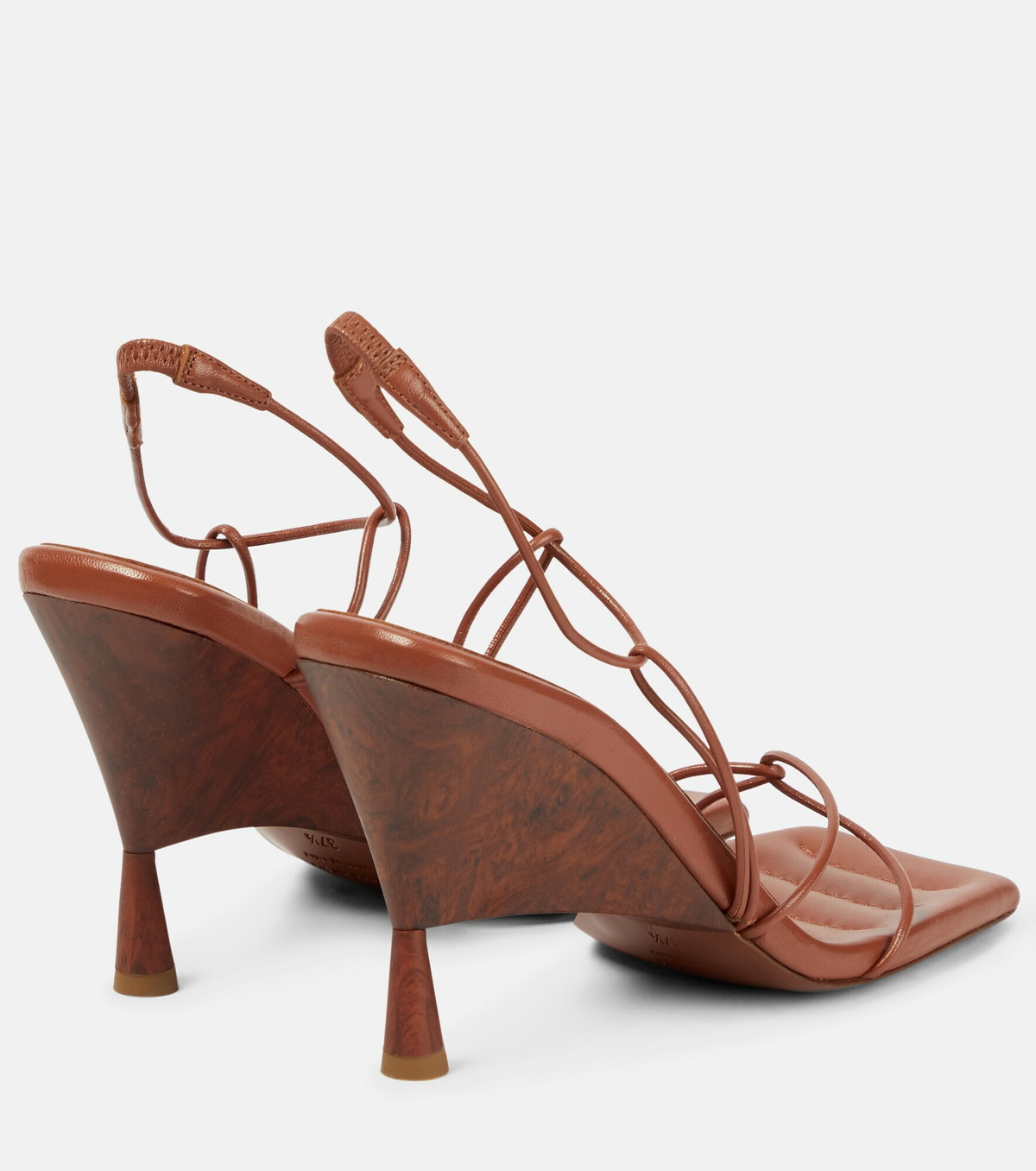 サンダル・ミュール GIA BORGHINI Women Sandals ROSIE12BIS 4500 BROWN Gia Borghini - Rosie 12 satin sandals Gia Borghini