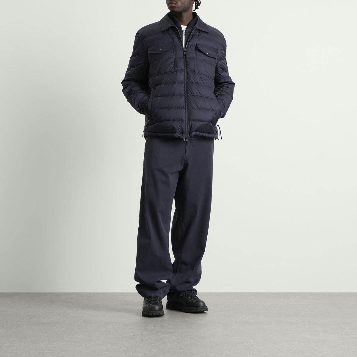 Moncler Men's Vydori Shirt Jacket & Gilet Set in Navy
