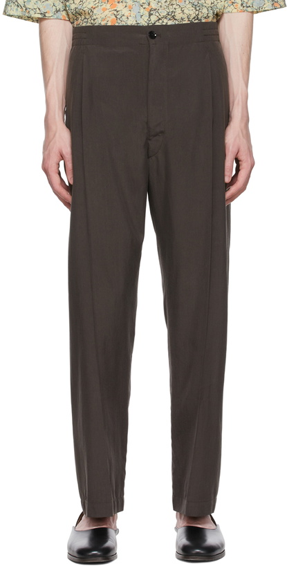 Photo: Lemaire Brown Silk Trousers