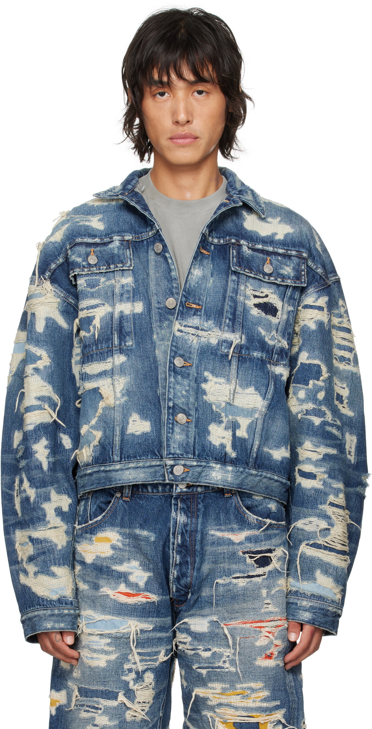 ジャケット・アウター denim docking tailored jacket archive Indigo Trucker Denim Jacket by B1ARCHIVE on Sale