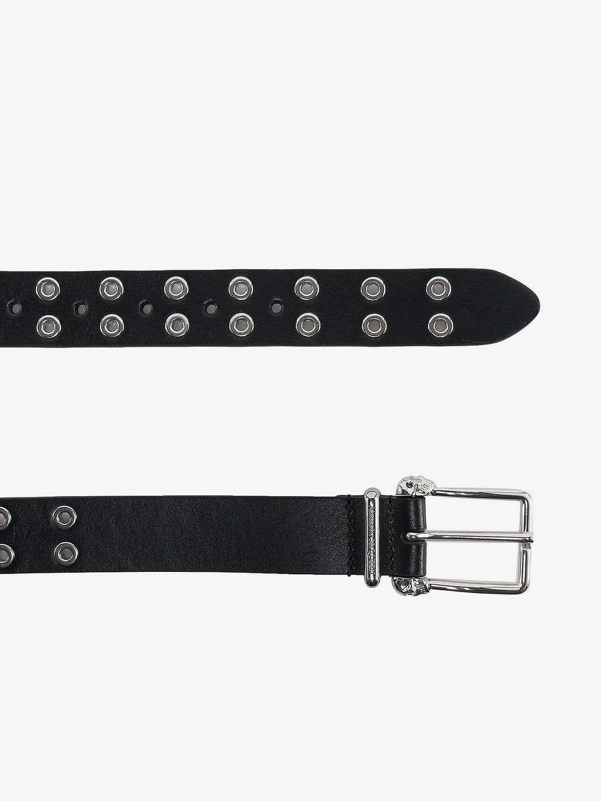 ベルト alexander mcqueen BELT (7334111BRCD 1000) ALEXANDER MCQUEEN Black Leather Belt (alexander mcqueen