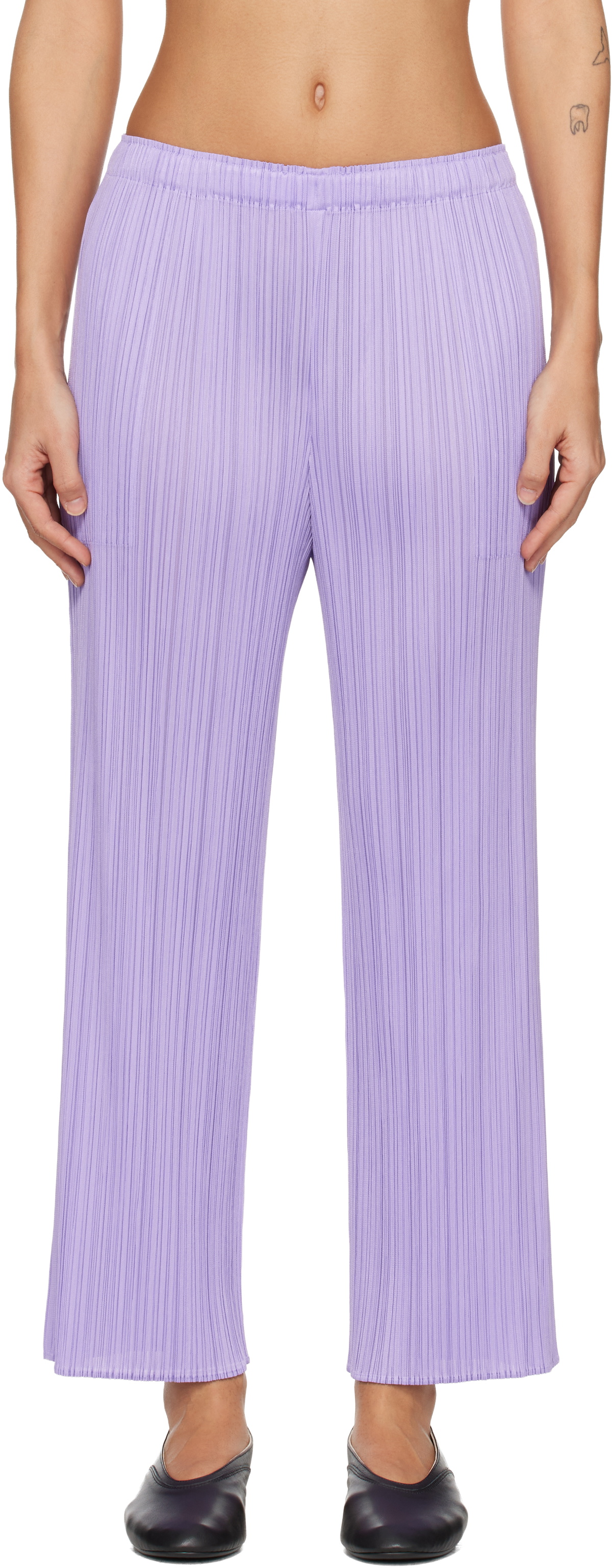 PLEATS PLEASE ISSEY MIYAKE Purple Monthly Colors April Trousers