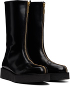 Ernest W. Baker Black Zipp Boots