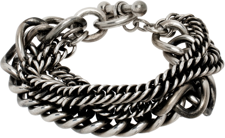 Photo: Ann Demeulemeester Silver Esa Multi Chains Bracelet