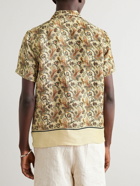 Orlebar Brown - Hibbert Camp-Collar Paisley-Print Linen-Blend Shirt - Yellow