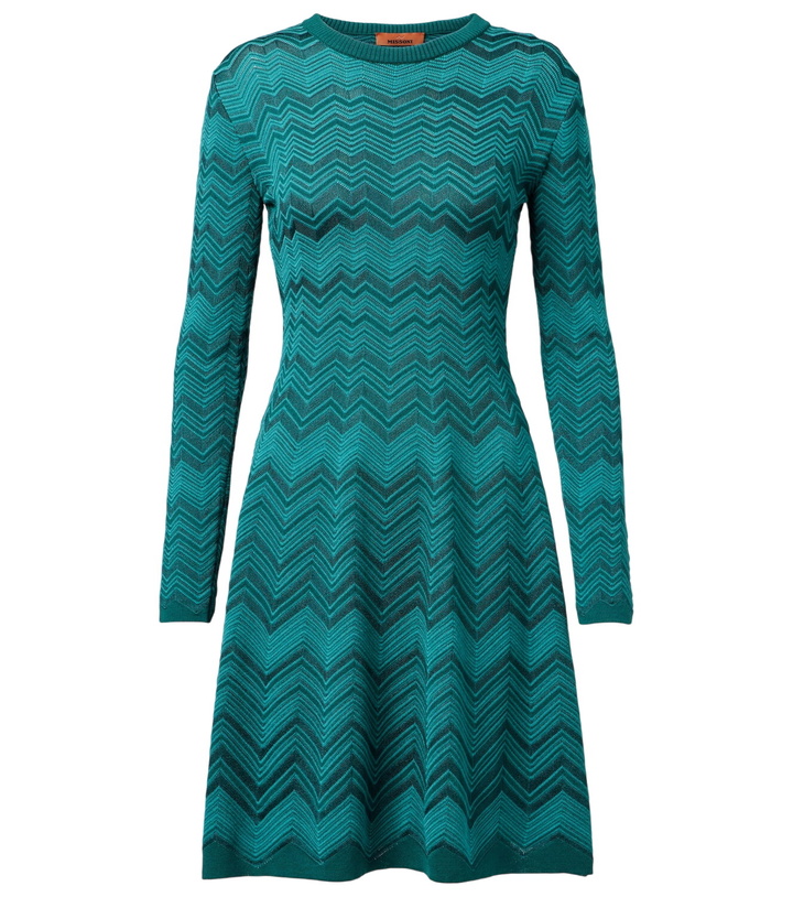 green emerald velvet dress Missoni Metallic Halter Dress – Rachel Zabar Vintage main image 0