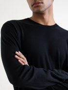 Slowear - Cotton and Silk-Blend Sweater - Black