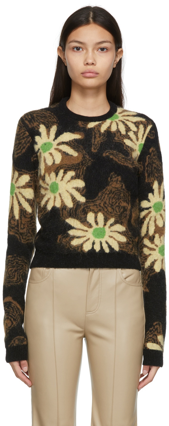 Eloise Floral Jacquard Knit Sweater in Multicoloured - Nanushka
