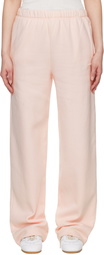 SKIMS Pink Cotton Fleece Classic Straight Leg Sweatpants