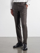 Mr P. - Luxe Straight-Leg Wool and Silk-Blend Trousers - Brown
