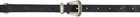 YOKE Black Narrow Western Belt