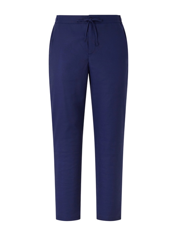Photo: Frescobol Carioca - Straight-Leg Cotton Suit Trousers - Blue