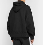 Palm Angels - Appliquéd Fleece-Back Cotton-Jersey Hoodie - Black