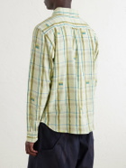 Kardo - Ronald Embroidered Checked Cotton Shirt - Green