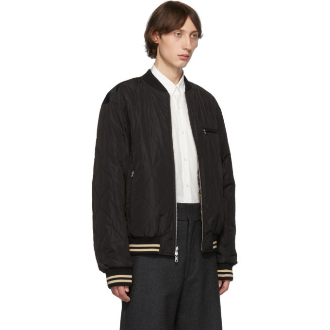 Dries Van Noten Reversible Black Volker Bomber Jacket Dries Van Noten