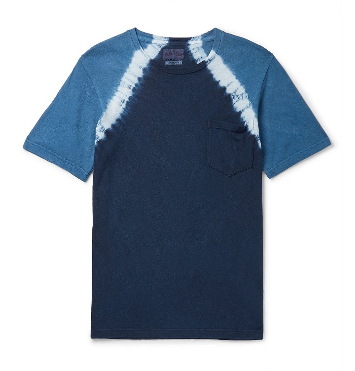 Photo: Blue Blue Japan - Tie-Dyed Cotton-Jersey T-Shirt - Blue