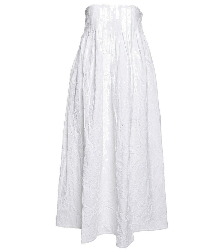 Photo: CO - Strapless cotton and linen maxi dress