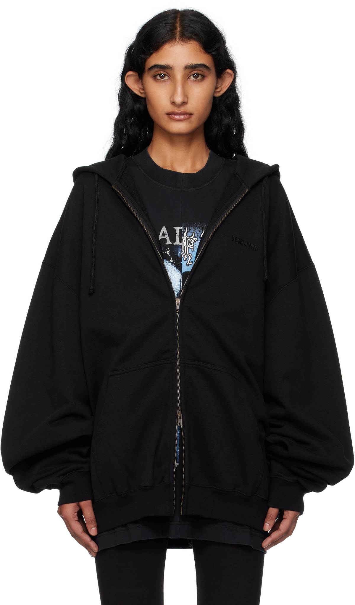 VETEMENTS Black Xxx Logo Hoodie Vetements