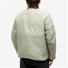 F/CE. Men's Reversible Recycled Down Cardigan in Sage Green