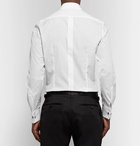 Dolce & Gabbana - White Slim-Fit Bib-Front Double-Cuff Cotton-Poplin Tuxedo Shirt - Men - White