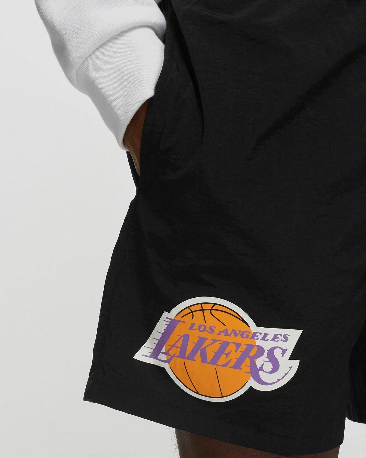 Mitchell & Ness La Lakers Essential Nylon Shorts Black - Mens - Sport & Team Shorts