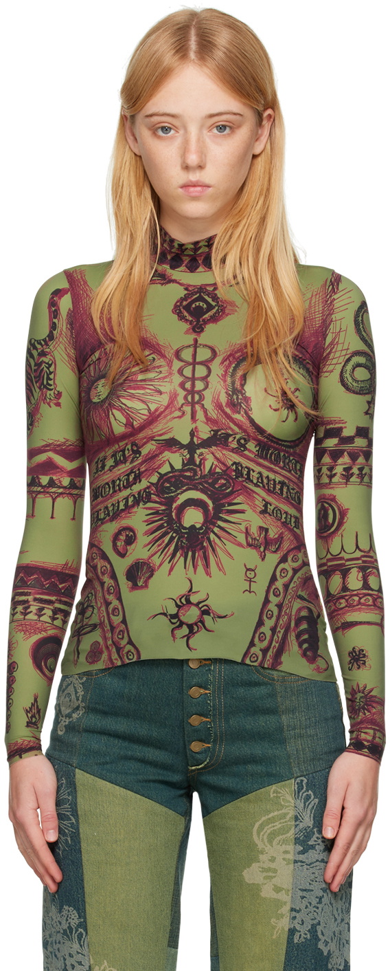 トップス marine serre tattoo top Marine Serre - Tattoo Top | HBX - Globally Curated Fashion